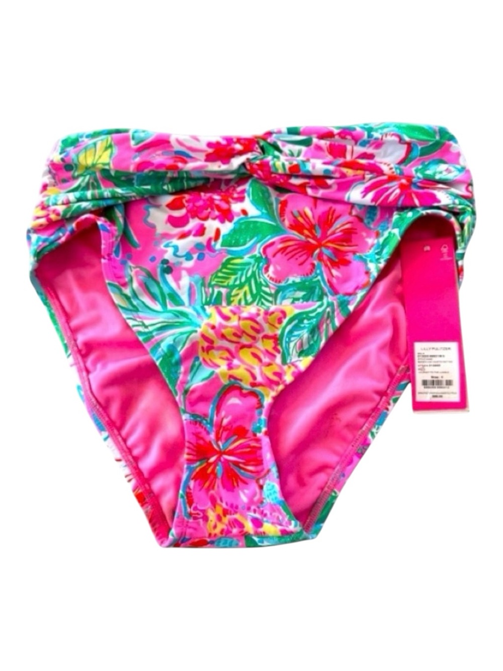 Lilly Pulitzer Bergen High Waisted Bikini Bottom- size 0 new with tags